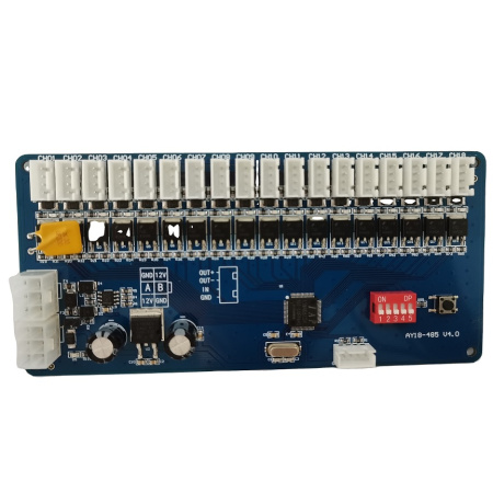 Контроллер управления RS 485 электромеханическими замками, диодами, инфракрасными датчиками, весами VIOLANTA  SLAVE 18 RS 485